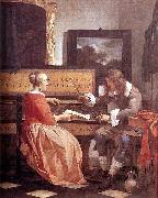 Gabriel Metsu Man and Woman Sitting at the Virginal France oil painting artist